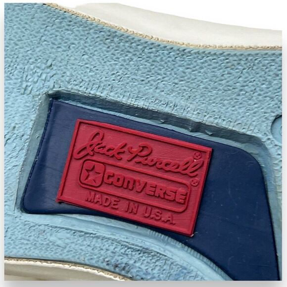 Vtg 80’s Converse Jack Purcell Classic Womens 6 Mens 4.5 Made in USA Ivory RARE! - Picture 12 of 15